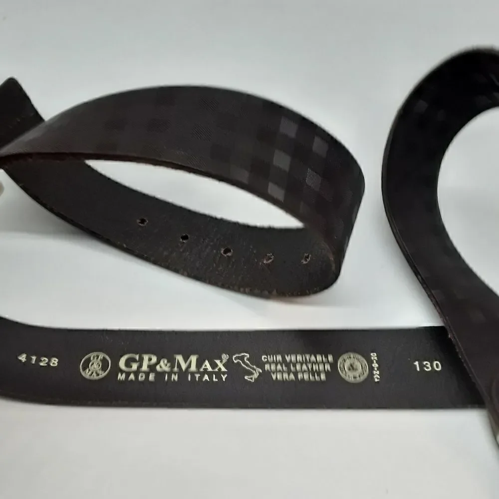 GP & Max Cuir Veritable Real Leather Vera Pelle Brown Belt 51